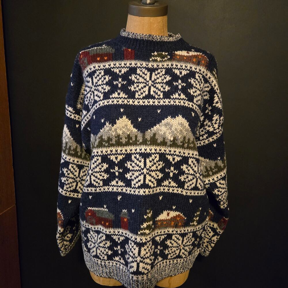 vintage 1990s Woolrich Nordic pattern Christmas sweater size small